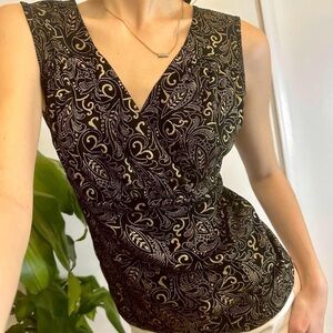 💙Cleo Ornate Paisley Print Tank Top Size Small